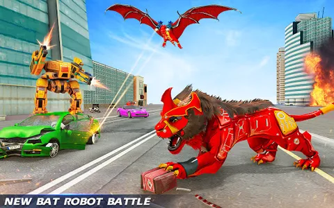 Lion Robot Transform Games 3d screenshot 1