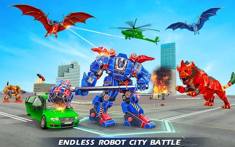 Lion Robot Transform Games 3d screenshot 12