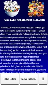 Gıda Katkı Maddeleri E Kodlar screenshot 1