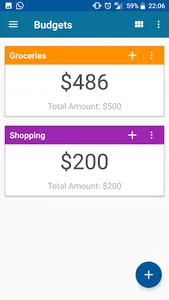 Budgets screenshot 1