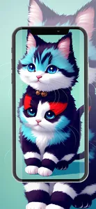 Cute Cat Cartoon Wallpaper screenshot 2