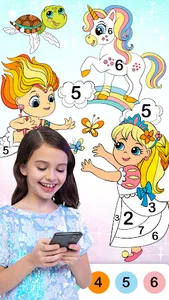 Color by number for girls screenshot 0