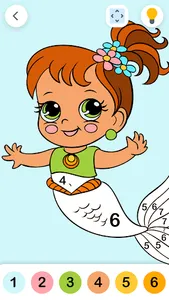 Color by number for girls screenshot 1