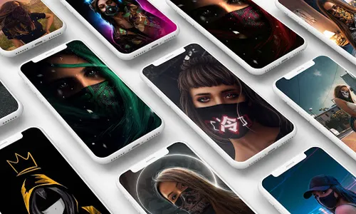 Girl Mask Wallpaper screenshot 0