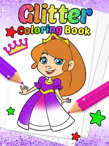 Glitter Coloring Games screenshot 0