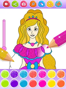 Glitter Coloring Games screenshot 2