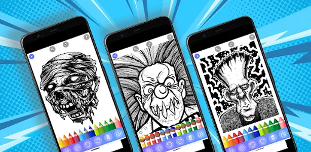Horror Clown Coloring Pages screenshot 0