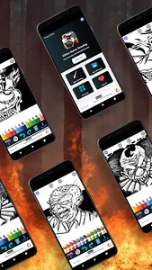 Horror Clown Coloring Pages screenshot 1