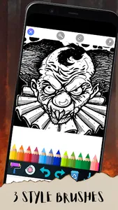 Horror Clown Coloring Pages screenshot 4