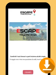 ESCAPE - ViaggiPerSingle screenshot 0