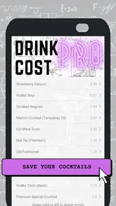 Drink Cost PRO [Demo Version] screenshot 2