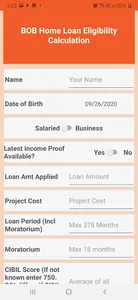 BOB Home Loan Eligibility Calc screenshot 1