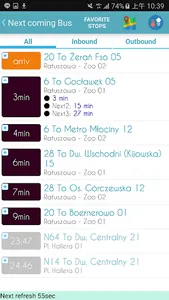 Warsaw ZTM Bus Timetable screenshot 1