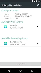 GoFrugal Epson Printer screenshot 2