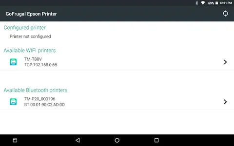 GoFrugal Epson Printer screenshot 3