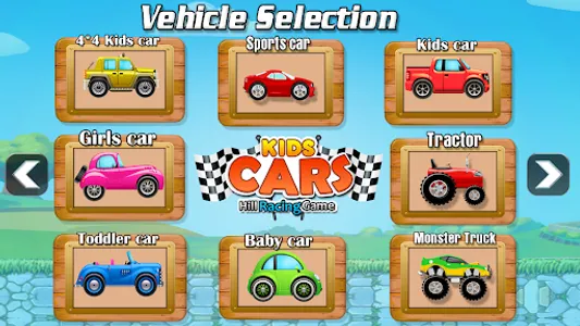 Kids Cars Hills Racing games screenshot 14