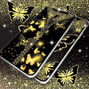 Golden butterflies lock screen screenshot 13