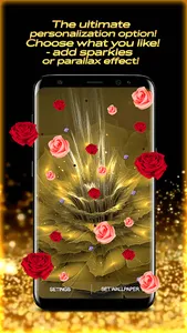 Golden Rose Live Wallpaper HD screenshot 2