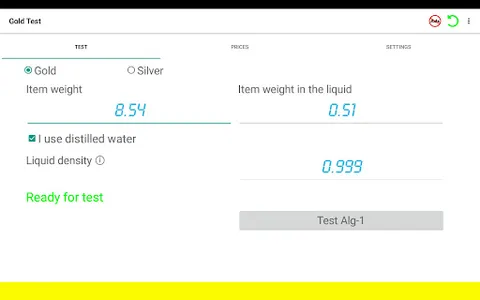 Gold Density Test, Gold Price screenshot 6