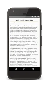 Biometrical Fitting for Golf screenshot 4