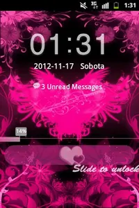 Theme Pink Hearts GO Locker screenshot 3