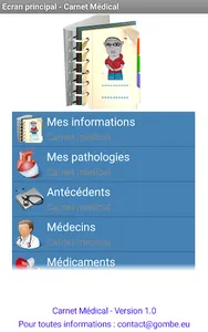 Carnet Médical screenshot 0