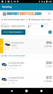 AirportShuttles.com Rides screenshot 1