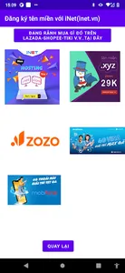 Đăng ký tên miền với inet.vn screenshot 1