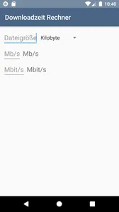 Downloadzeit Rechner screenshot 0