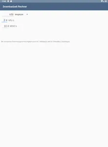 Downloadzeit Rechner screenshot 3