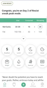 Resist - Keto low carb diet screenshot 0