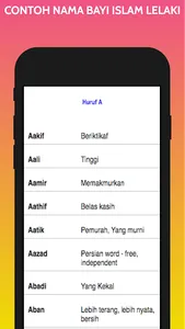 1001 + KOLEKSI NAMA BAYI ISLAM screenshot 10