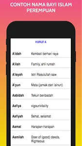 1001 + KOLEKSI NAMA BAYI ISLAM screenshot 5