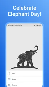 Elephant Day Card & Wishes screenshot 0