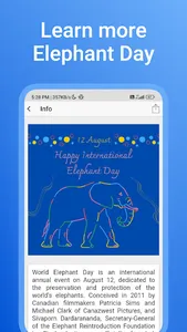 Elephant Day Card & Wishes screenshot 1
