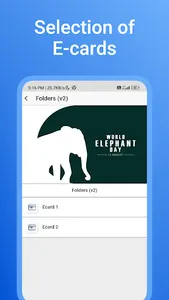 Elephant Day Card & Wishes screenshot 2