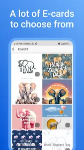 Elephant Day Card & Wishes screenshot 3
