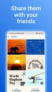 Elephant Day Card & Wishes screenshot 4