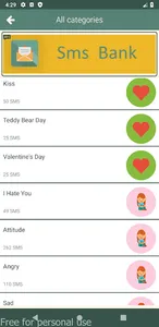 SMS Collection love Messages screenshot 3