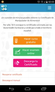 Carné manipulador de alimentos screenshot 0