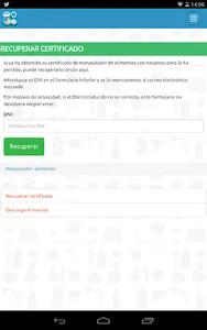 Carné manipulador de alimentos screenshot 5