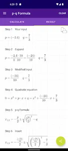 Quadratic Formula PQ PRO screenshot 1