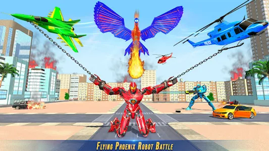 Flying Phoenix Robot Bike Game screenshot 0