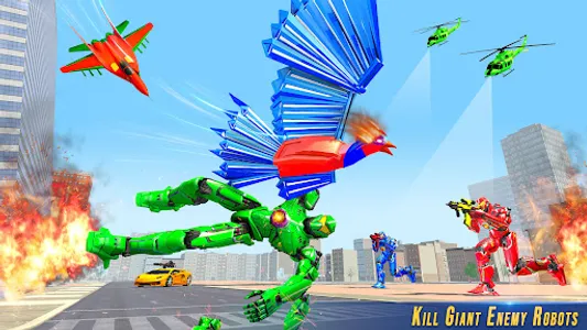 Flying Phoenix Robot Bike Game screenshot 11