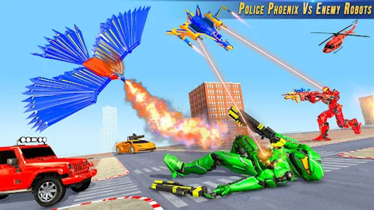 Flying Phoenix Robot Bike Game screenshot 9