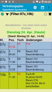 Vertretungsplan Oppenheim Gymn screenshot 0