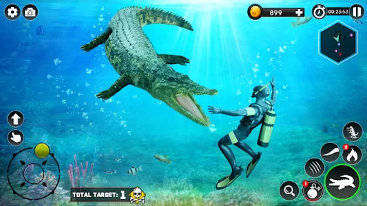 Hungry Animal Crocodile Games screenshot 11