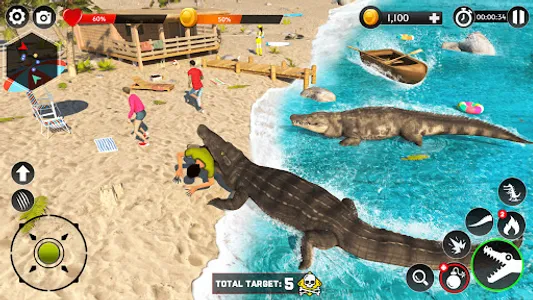 Hungry Animal Crocodile Games screenshot 12