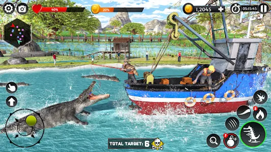 Hungry Animal Crocodile Games screenshot 23