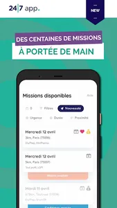 24/7 app. pour les remplaçants screenshot 0